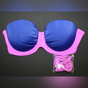 VICTORIA'S SECRET COLORBLOCK PUSH UP BIKINI TOP Removable Straps